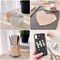 Wrapables 5mm x 5mm Self Adhesive Mosaic Glass Mirror Tile Stickers, 1592pcs for Arts and Crafts, Home Decoration, Rose Gold